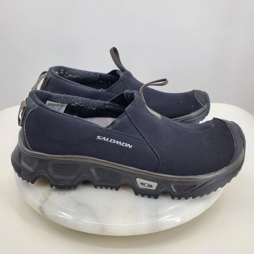 Salomon RX Snow Moc Mens 7.5 Black Slip On Shoes Contagrip Gorpcore Outdoors